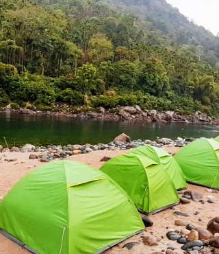 Camping at Shnongpdeng, Dawki